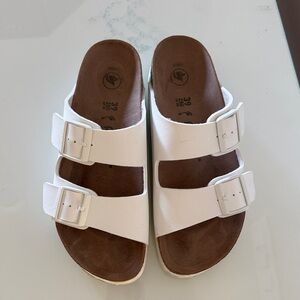 Papillio White Sandals with Double Straps